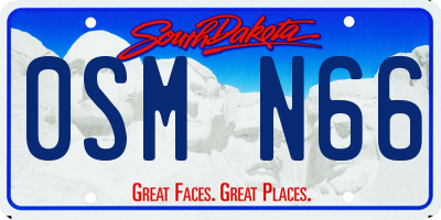 SD license plate 0SMN66