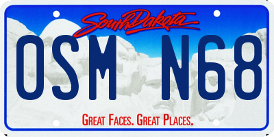 SD license plate 0SMN68