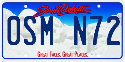 SD license plate 0SMN72