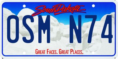 SD license plate 0SMN74