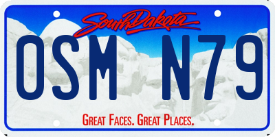 SD license plate 0SMN79