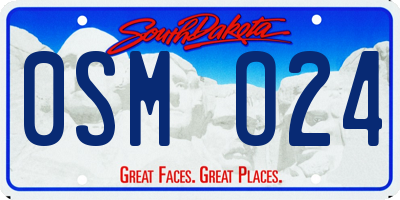 SD license plate 0SMO24