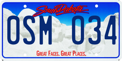 SD license plate 0SMO34