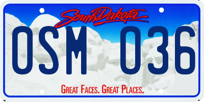 SD license plate 0SMO36