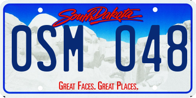 SD license plate 0SMO48