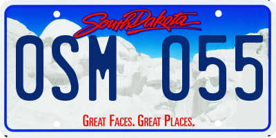 SD license plate 0SMO55