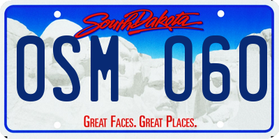 SD license plate 0SMO60