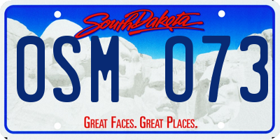 SD license plate 0SMO73
