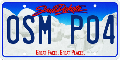 SD license plate 0SMP04
