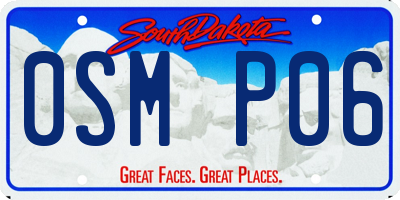 SD license plate 0SMP06