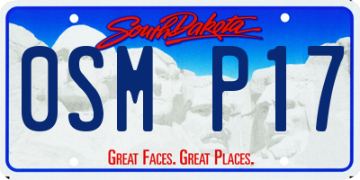 SD license plate 0SMP17