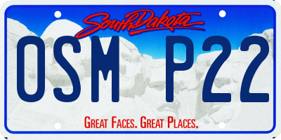 SD license plate 0SMP22