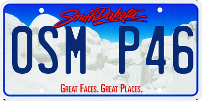 SD license plate 0SMP46