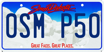SD license plate 0SMP50