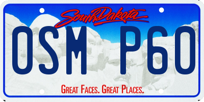 SD license plate 0SMP60