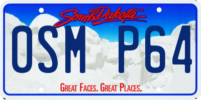 SD license plate 0SMP64