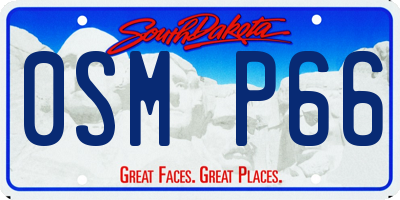 SD license plate 0SMP66