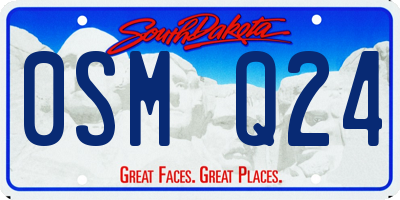 SD license plate 0SMQ24