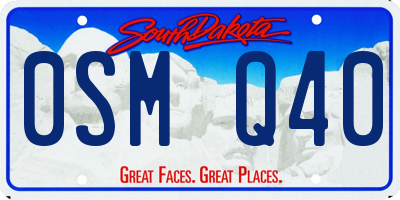 SD license plate 0SMQ40