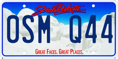 SD license plate 0SMQ44