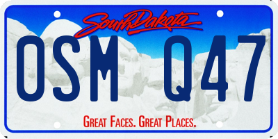 SD license plate 0SMQ47