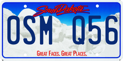 SD license plate 0SMQ56