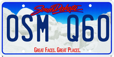 SD license plate 0SMQ60