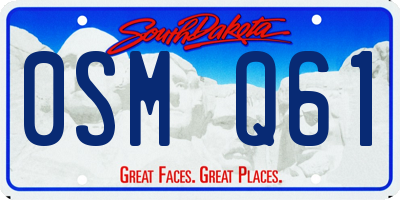 SD license plate 0SMQ61