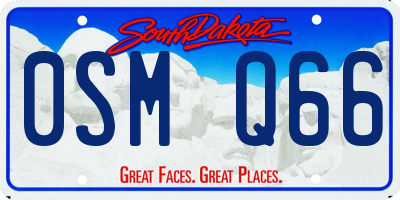 SD license plate 0SMQ66