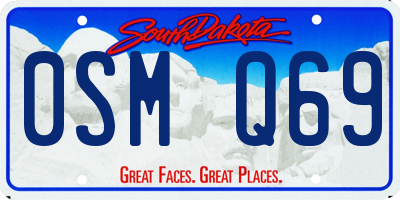 SD license plate 0SMQ69