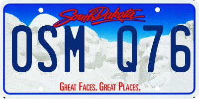 SD license plate 0SMQ76