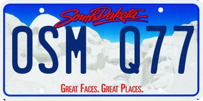 SD license plate 0SMQ77