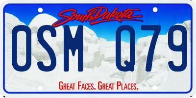 SD license plate 0SMQ79