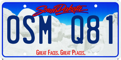SD license plate 0SMQ81