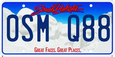 SD license plate 0SMQ88