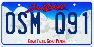 SD license plate 0SMQ91