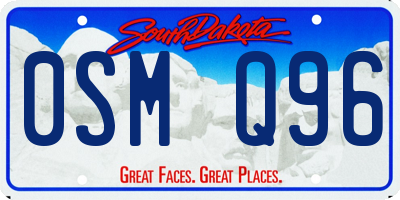 SD license plate 0SMQ96