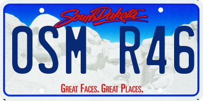 SD license plate 0SMR46