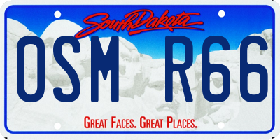 SD license plate 0SMR66