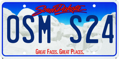 SD license plate 0SMS24