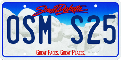 SD license plate 0SMS25