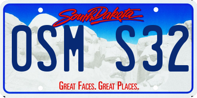 SD license plate 0SMS32