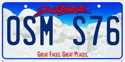 SD license plate 0SMS76