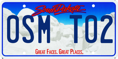 SD license plate 0SMT02