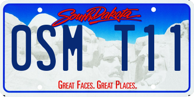 SD license plate 0SMT11