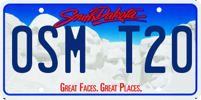 SD license plate 0SMT20