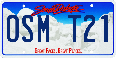 SD license plate 0SMT21