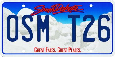 SD license plate 0SMT26