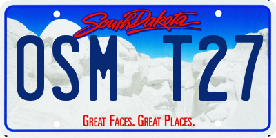 SD license plate 0SMT27