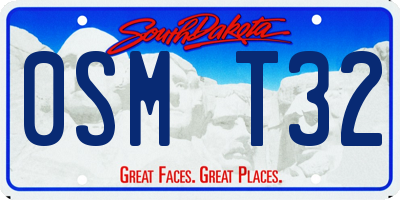 SD license plate 0SMT32